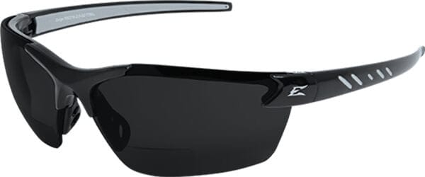 Edge Zorge Polarized Bifocal Safety Glasses with Black Frame and Smoke Polarized Lens