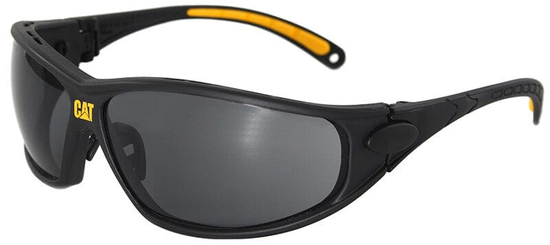 CAT Tread Safety Glasses with Black Frame and Smoke Lens TREAD-104