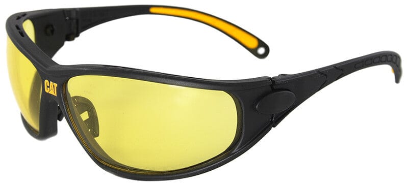 CAT Tread Safety Glasses Black Frame Yellow Lens TREAD-112
