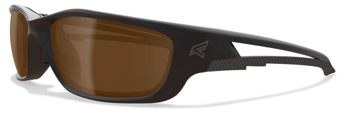 Edge Kazbek XL Polarized Safety Glasses Black Frame Copper Driving Lens TSK-XL215