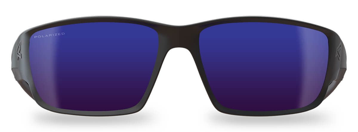 Edge Kazbek Polarized Safety Glasses with Blue Mirror Lens TSKAP218 - Front View
