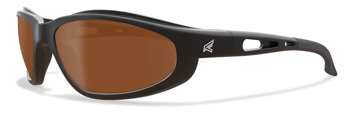 Edge Dakura Polarized Safety Glasses with Black Frame and Copper Lens TSM215