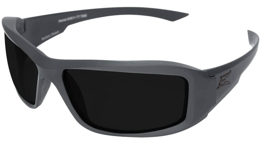 Edge Tactical Eyewear Hamel Safety Glasses with Gray Thin Temple and Polarized Smoke Vapor Shield Lens