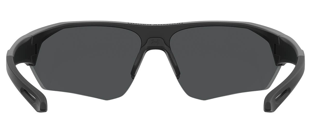 Under Armour Playmaker Sunglasses with Black Frame and Grey Lens UA0001GS-003-KA - Back View