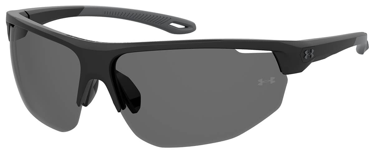 Under Armour Clutch Sunglasses with Black Frame and Polarized Grey Lens
