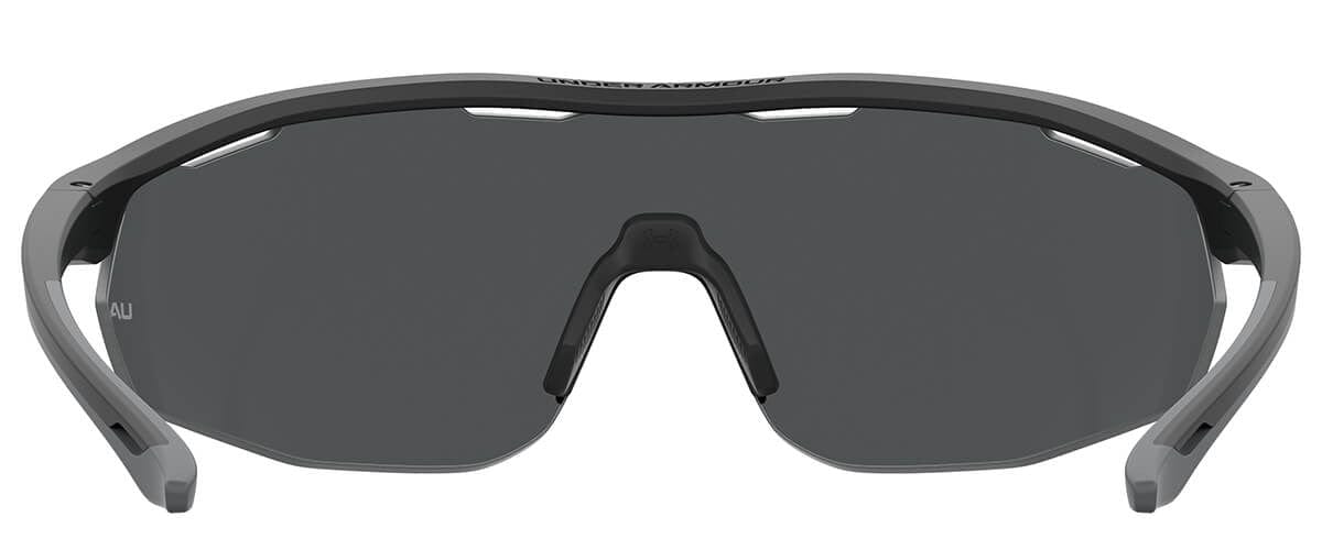 Under Armour Gametime Sunglasses with Black Frame and Grey Lens UA0003GS-003-KA - Back View