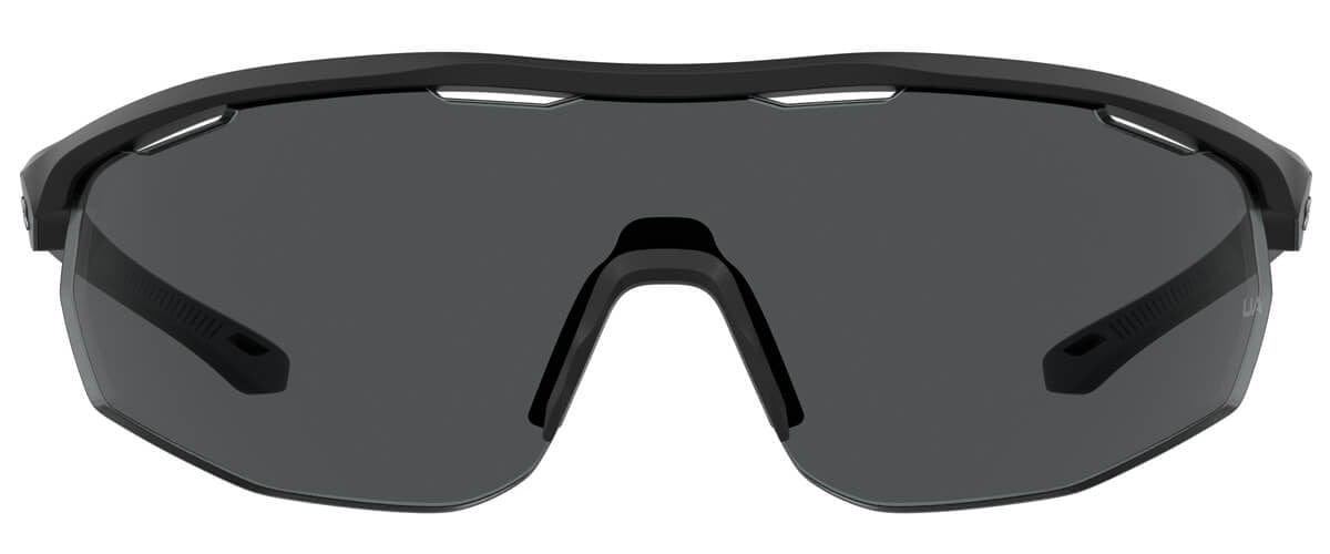 Under Armour Gametime Sunglasses with Black Frame and Grey Lens UA0003GS-003-KA - Front View
