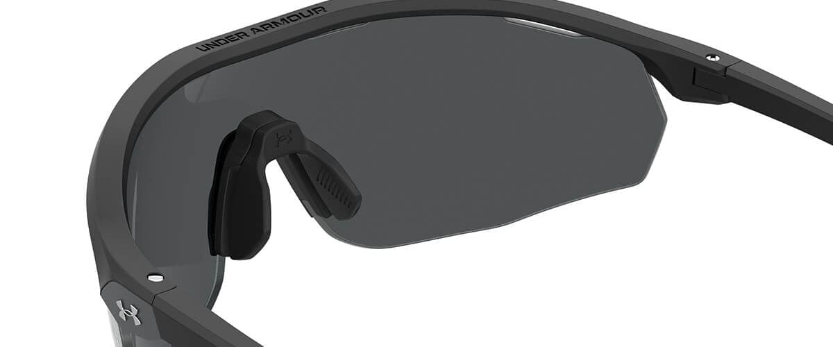 Under Armour Gametime Sunglasses with Black Frame and Grey Lens UA0003GS-003-KA - Side View