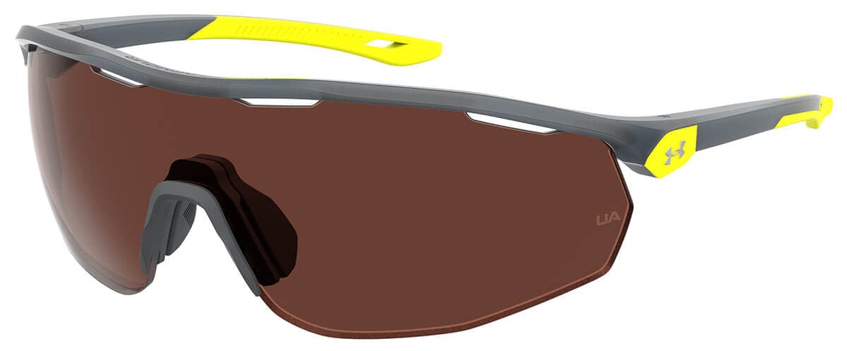 Under Armour Gametime Sunglasses with Opal Grey Frame and Brown Polarized Lens UA0003GS-0UV-6A