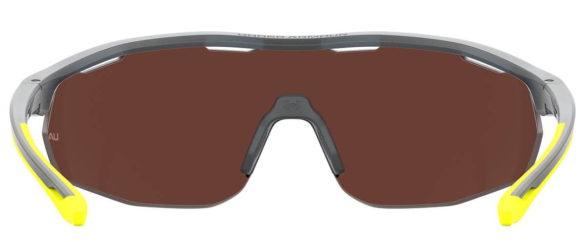 Under Armour Gametime Sunglasses with Opal Grey Frame and Brown Polarized Lens UA0003GS-0UV-6A - Back View
