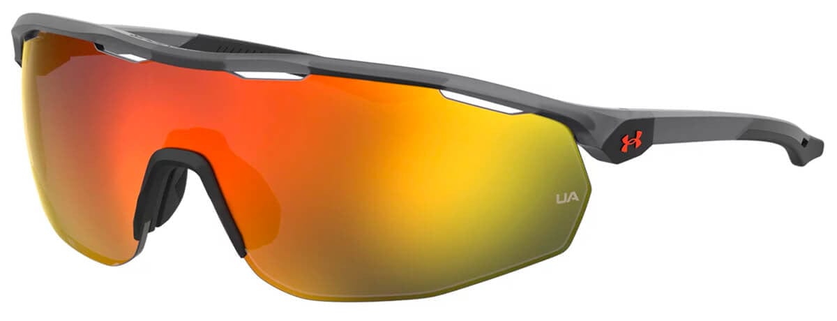 Under Armour Gametime Sunglasses with Transparent Grey Frame and Baseball Orange Lens UA0003GS-KB7-50
