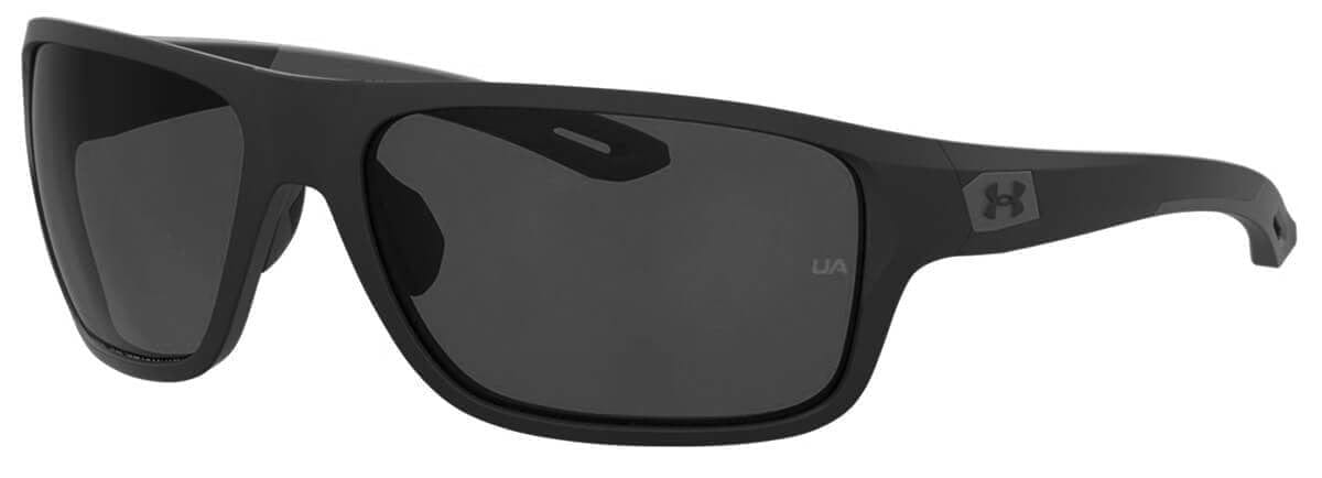 Under Armour Battle Sunglasses with Black Frame and Grey Polarized Lens UA0004S-003-6C
