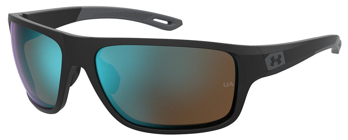 Under Armour Battle Sunglasses with Black Frame and Green Cobalt Lens UA0004S-0VK-W1