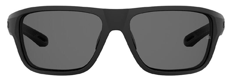 Under Armour Battle Sunglasses with Black Frame and Grey Polarized Lens UA0004S-003-6C - Front View