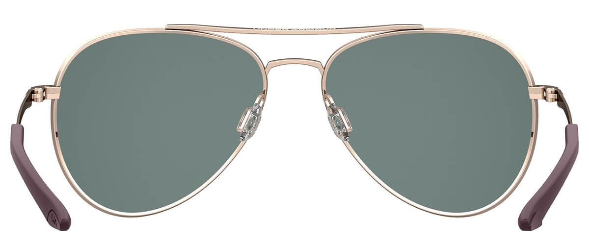 Under Armour Instinct Sunglasses with Rose Gold 57mm Frame and Rose Gold Mirror Lens UA0007GS-AU2-0J - Back View