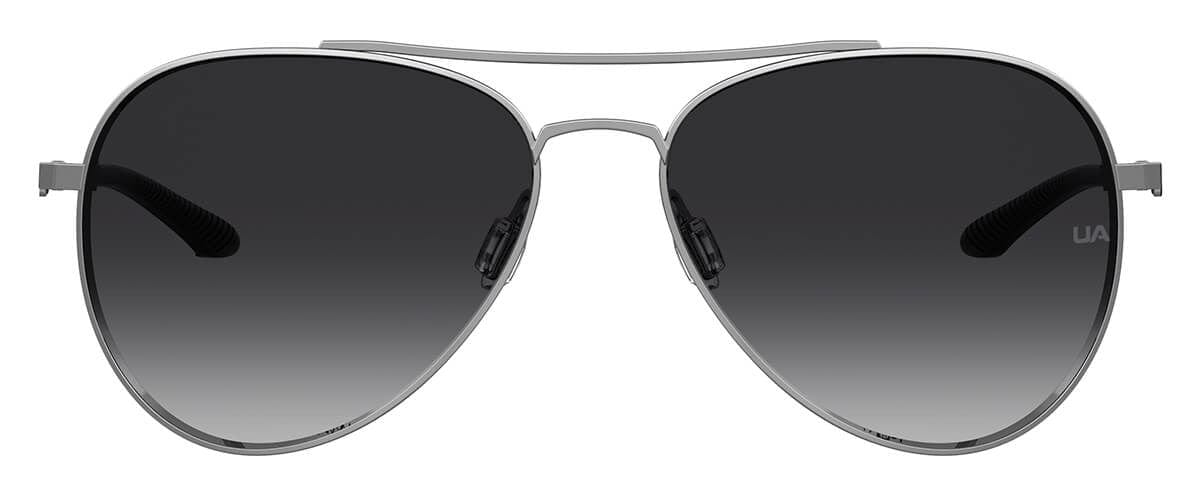 Under Armour Instinct Sunglasses with Dark Ruthenium 59mm Frame and Grey Polarized Lens UA0007GS-KJ1-WJ - Front View
