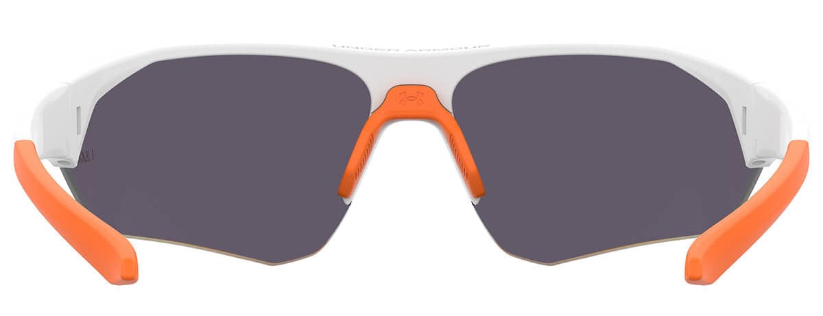 Under Armour Playmaker Jr Sunglasses with White Frame and Baseball Orange Lens UA7000S-IXN-50 - Back View