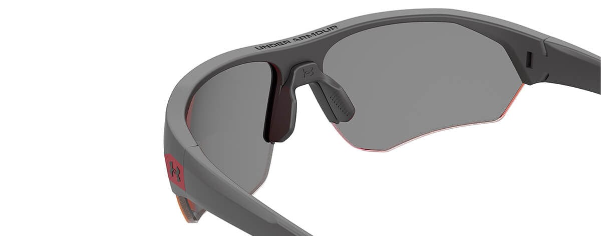 Under Armour Playmaker Jr Sunglasses with Jet Grey Frame and Grey Infrared Lens UA7000S-KB7-B3 - Side View