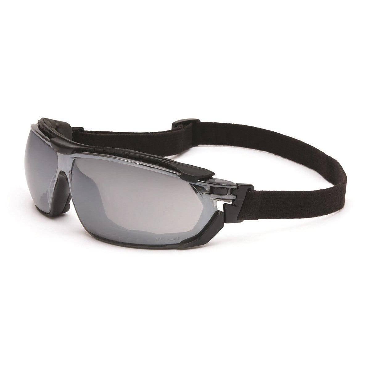Uvex Tirade Safety Glasses Indoor/Outdoor Anti-Fog Lens with Goggle Strap Installed