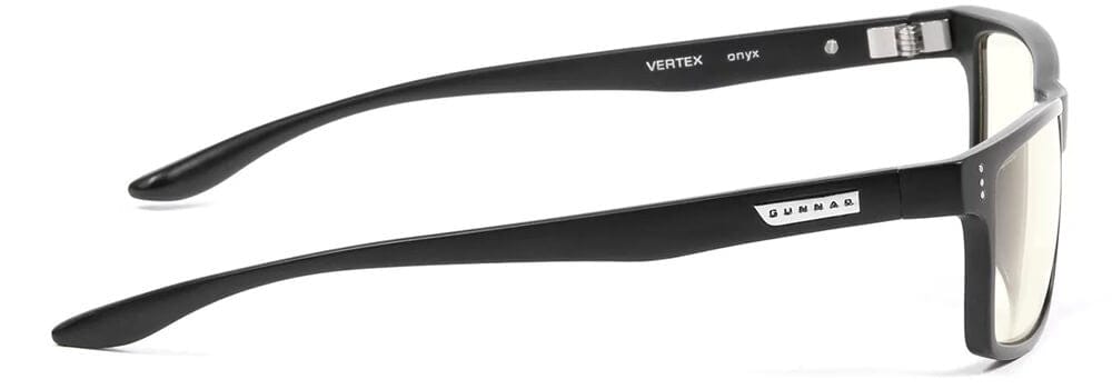 Gunnar Vertex Computer Glasses with Onyx Frame and Clear Lens - Side