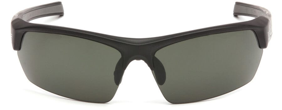 Venture Gear Tensaw Safety Sunglasses with Black Frame and Smoke Green Anti-Fog Lens - Front