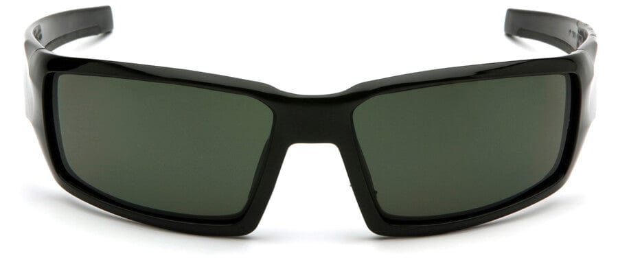 Venture Gear Pagosa Safety Sunglasses with Black Frame and Smoke Green Anti-Fog Lens - Front