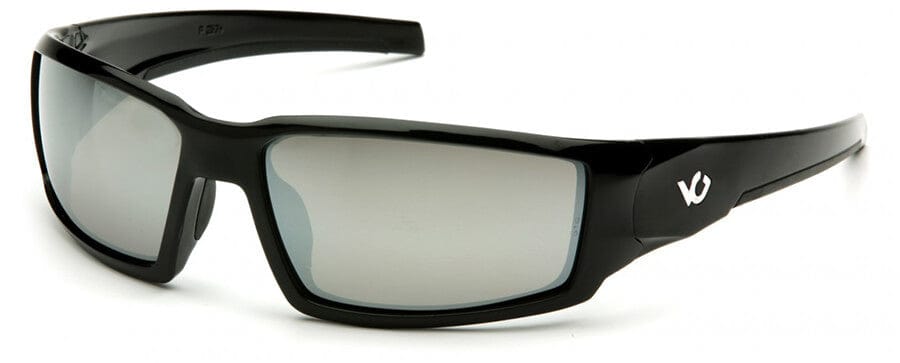 Venture Gear Pagosa Safety Sunglasses with Black Frame and Silver Mirror Anti-Fog Lens