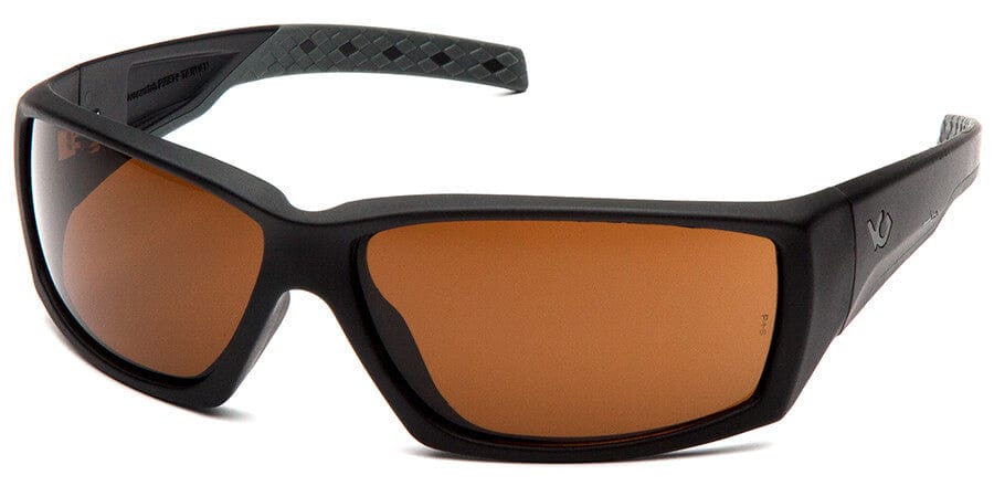 Venture Gear Overwatch Tactical Safety Sunglasses with Black Frame and Bronze Anti-Fog Lens