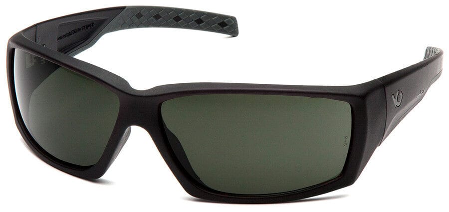 Venture Gear Overwatch Tactical Safety Sunglasses with Black Frame and Smoke Green Anti-Fog Lens