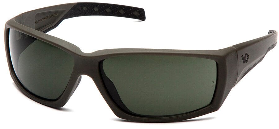 Venture Gear Overwatch Tactical Safety Sunglasses with OD Green Frame and Smoke Green Anti-Fog Lens