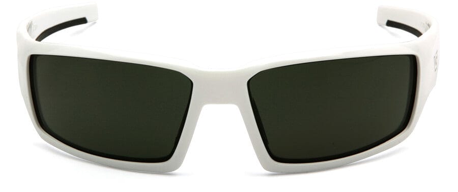 Venture Gear Pagosa Safety Sunglasses with White Frame and Smoke Green Anti-Fog Lens - Front
