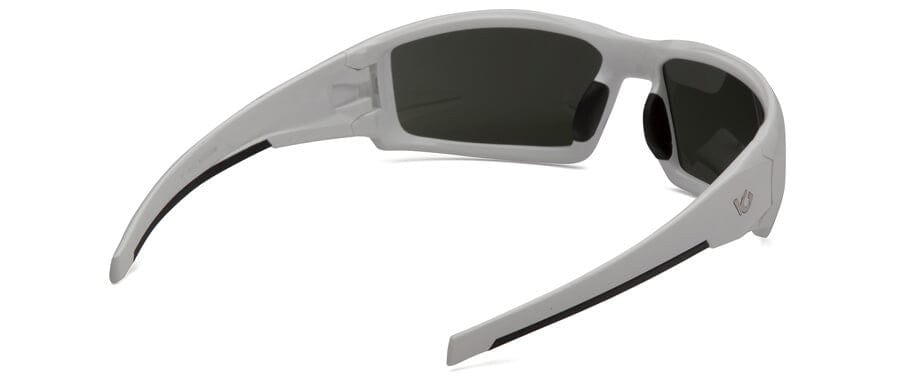 Venture Gear Pagosa Safety Sunglasses with White Frame and Smoke Green Anti-Fog Lens - Back