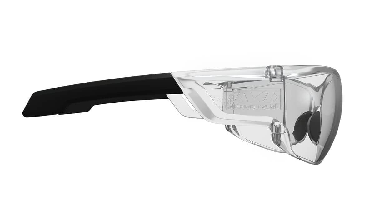 Mechanix Wear Type-N Safety Glasses with Clear Frame and Clear Anti-Fog Lens VNS-10AA-BU - Side View