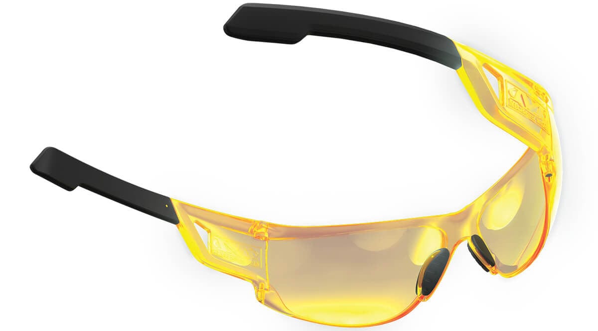 Mechanix Wear Type-N Safety Glasses with Amber Frame and Amber Anti-Fog Lens VNS-30AC-BU - Back View