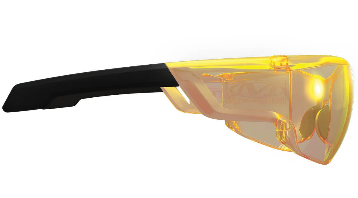 Mechanix Wear Type-N Safety Glasses with Amber Frame and Amber Anti-Fog Lens VNS-30AC-BU - Side View