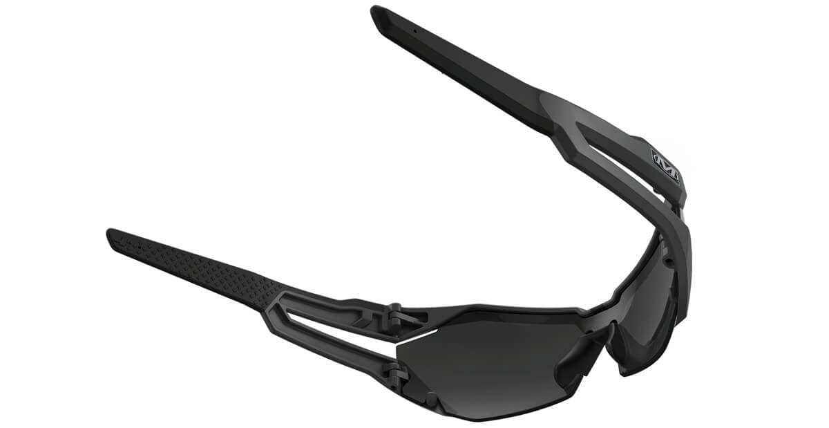 Mechanix Wear Type-V Safety Glasses with Grey Frame and Smoke Anti-Fog Lens VVS-20AH-BU - Back View