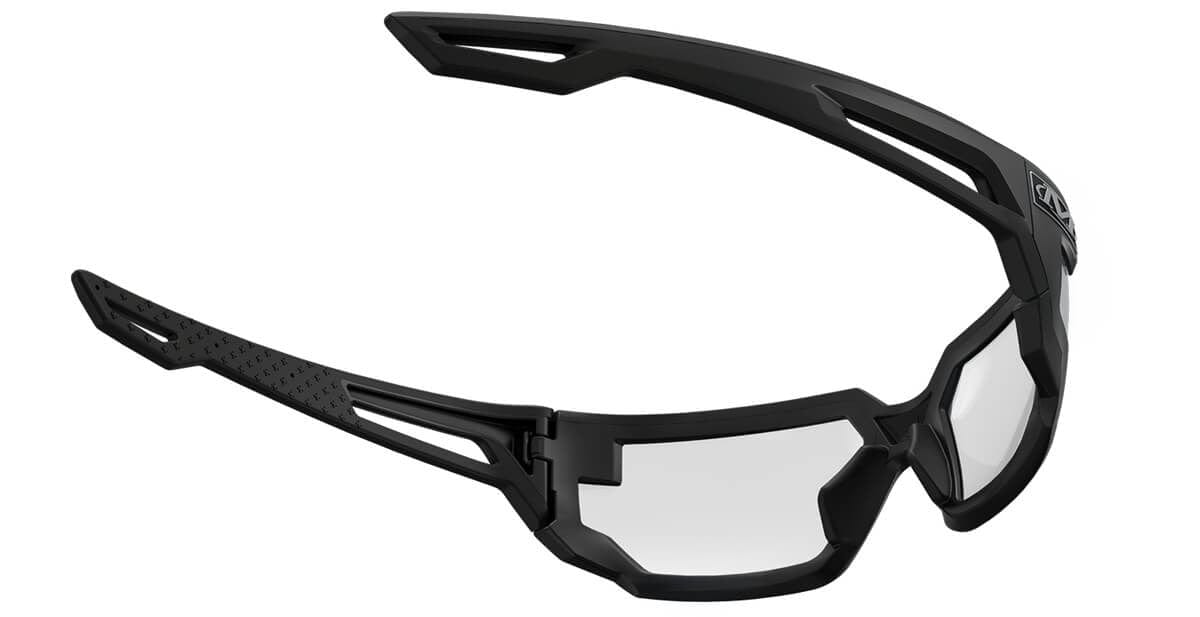 Mechanix Wear Type-X Safety Glasses with Black Frame and Clear Anti-Fog Lens VXS-10AE-BU - Back View