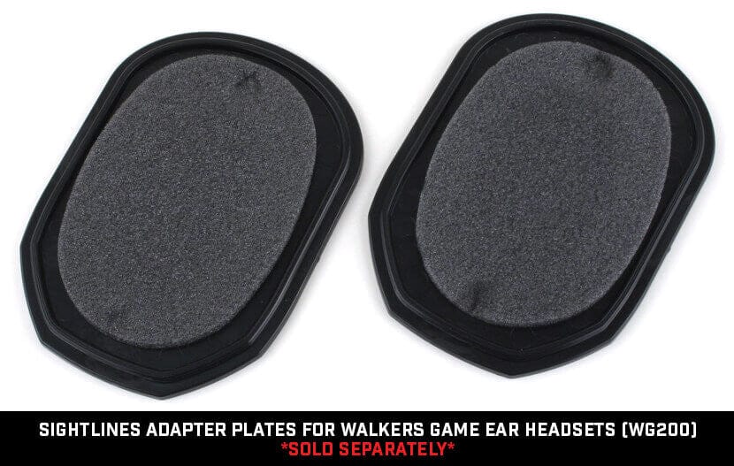 Noisefighters SightLines Adapter Plates For Walkers Game Ear Headsets WG200