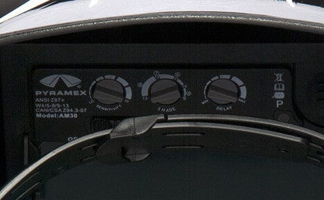 Pyramex Leadhead WHAM30 Series Auto-Darkening Welding Helmet - Back Closeup