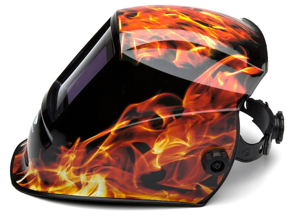 Pyramex Leadhead WHAM30 Series Auto-Darkening Welding Helmet - Flame - Side