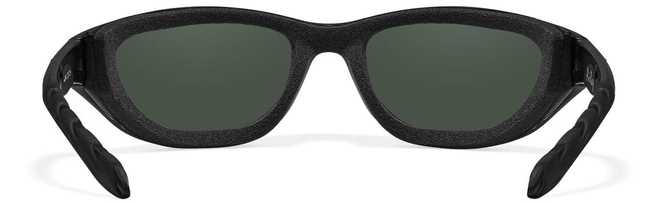 Wiley X AirRage Safety Glasses with Gloss Black Frame and Captivate Polarized Blue Mirror Lens 692 - Back View