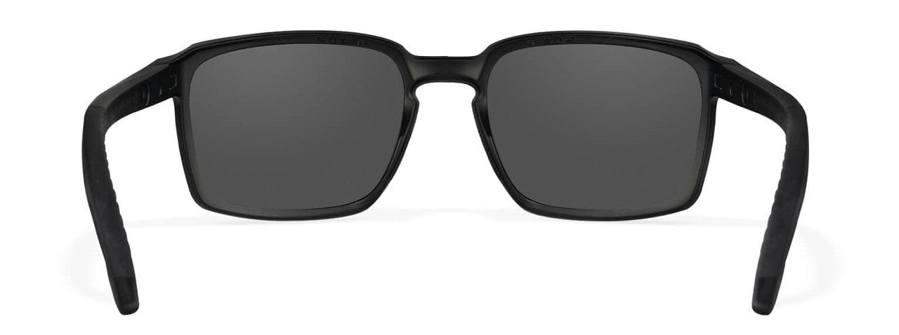 Wiley X Alfa Safety Sunglasses with Matte Black Frame and Smoke Grey Lens WX-AC6ALF02 - Back View