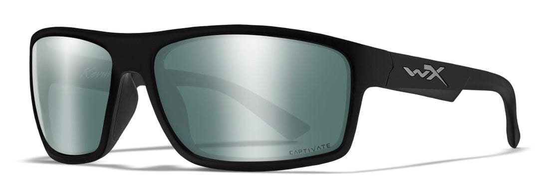 Wiley X Peak Safety Sunglasses with Matte Black Frame and Silver Flash Mirror Lens