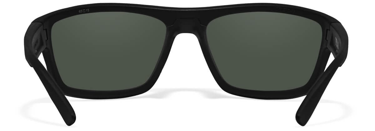 Wiley X Peak Safety Sunglasses with Matte Black Frame and Captivate Blue Mirror Polarized Lens WX-ACPEA19 - Back View