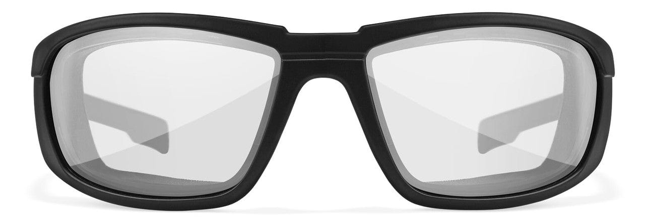 Wiley X Boss Safety Glasses with Matte Black Frame and Clear Lens CCBOS03 - Front View