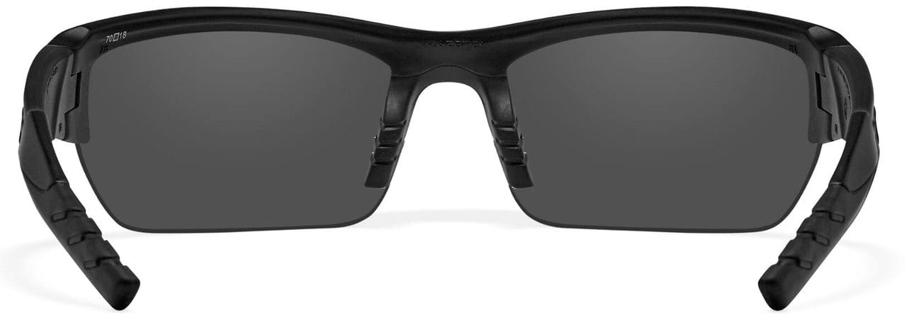 Wiley X Valor Ballistic Sunglasses Kit with Matte Black Frame and Smoke Grey and Clear Lenses CHVAL07 - Back View