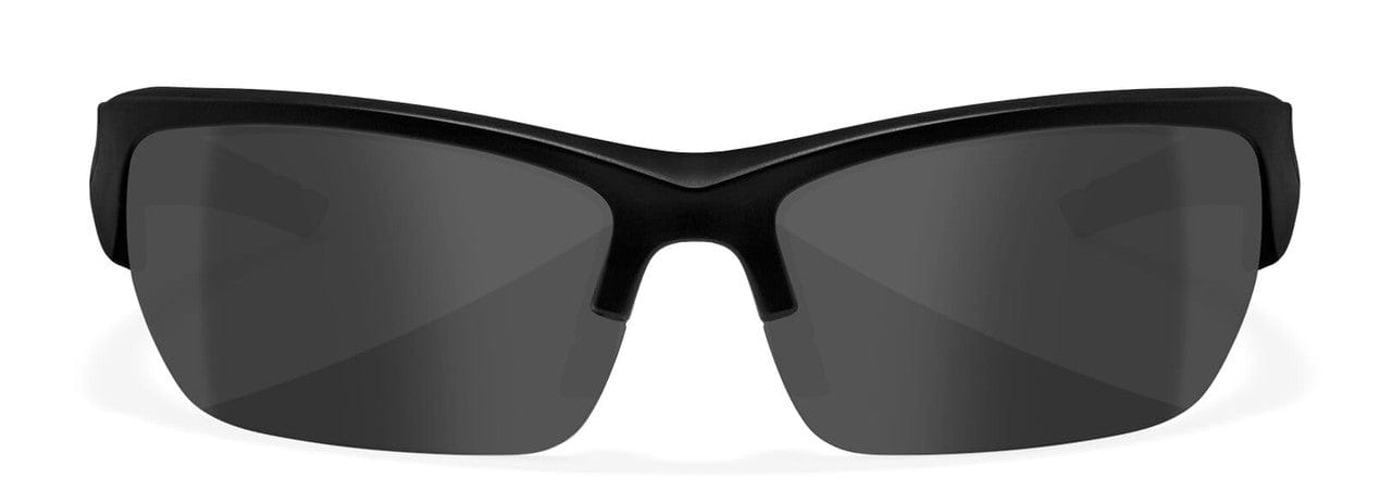 Wiley X Valor Ballistic Sunglasses Kit with Matte Black Frame and Smoke Grey and Clear Lenses CHVAL07 - Front View