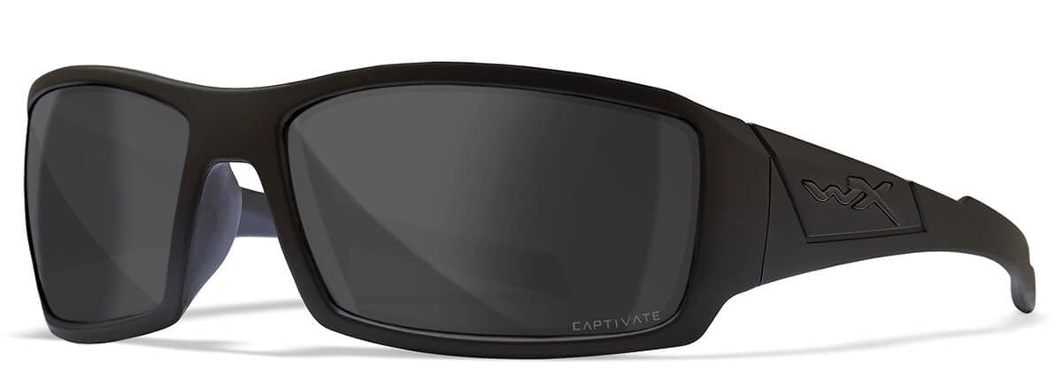 Wiley X Twisted Black Ops Safety Sunglasses with Matte Black Frame and Captivate Polarized Smoke Gray Lenses SSTWI18