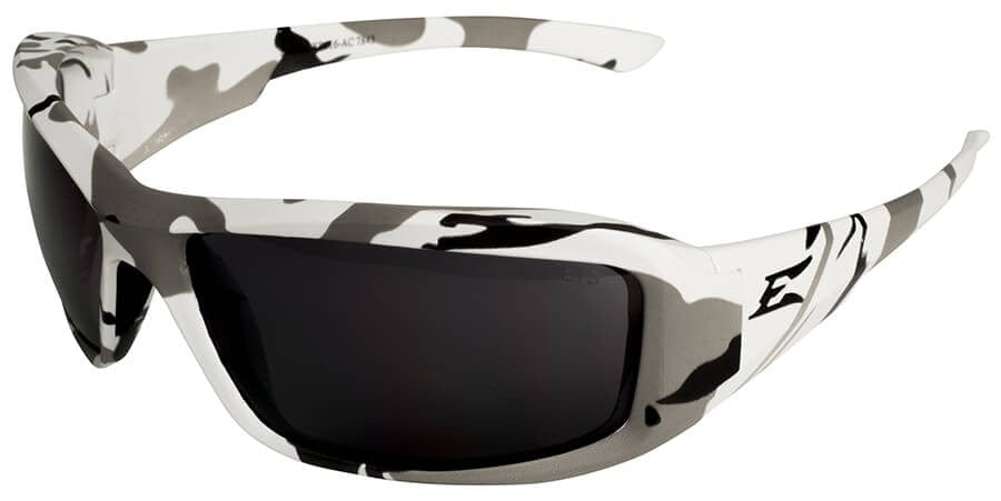Edge Brazeau Ballistic Safety Glasses with Arctic Camo Frame and Smoke Lens