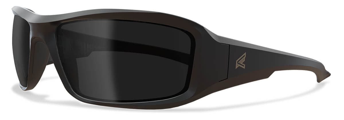 Edge Brazeau Torque Safety Glasses with Black Frame and Smoke Vapor Shield Lens XB136VS